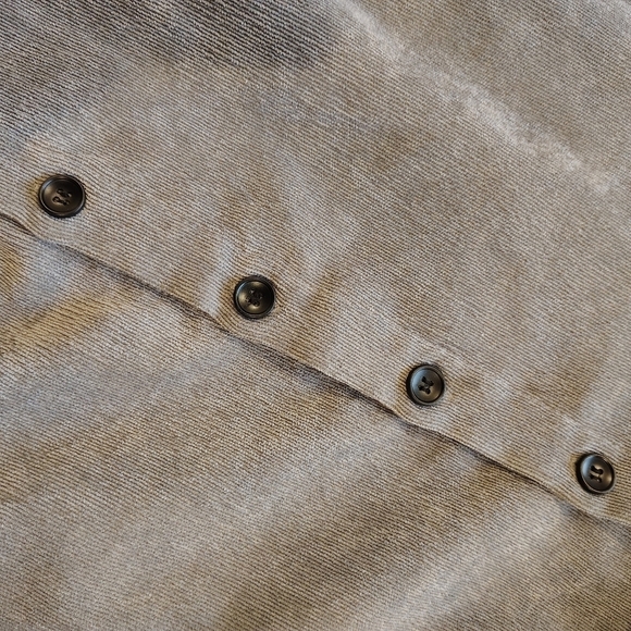 Woman's Grey button down grey corduroy mini skirt - Picture 5 of 5